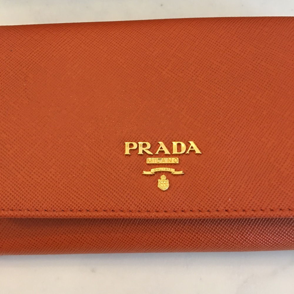 Leather Prada wallet/wristlet.